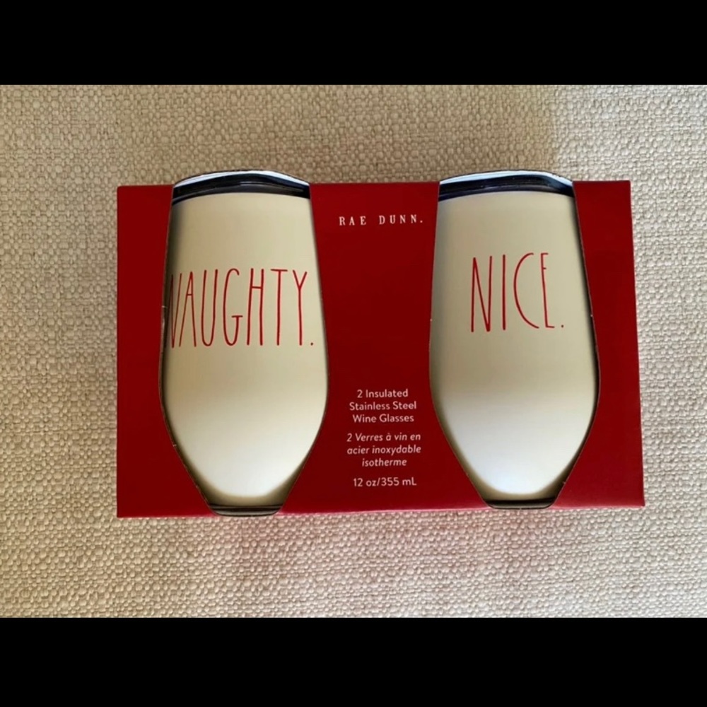 Rae Dunn Stainless Steel Wine Glass set